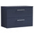 Nuie Arno Midnight Blue 800mm Wall Hung 2 Drawer Vanity Unit with Worktop - ARN2926W