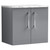 Nuie Arno Satin Grey 600mm Wall Hung 2 Door Vanity Unit with Matt Carrera Marble Laminate Worktop - ARN2223LCM