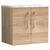 Nuie Arno Bleached Oak 600mm Wall Hung 2 Door Vanity Unit with Matt Carrera Marble Laminate Worktop - ARN3023LCM