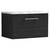 Nuie Arno Charcoal Black 600mm Wall Hung Single Drawer Vanity Unit with Matt Carrera Marble Laminate Worktop - ARN622LCM Nuie Arno Charcoal Black 600mm Wall Hung Single Drawer Vanity Unit with Matt Carrera Marble Laminate Worktop - ARN622LCM