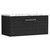 Nuie Arno Charcoal Black 800mm Wall Hung Single Drawer Vanity Unit with Matt Carrera Marble Laminate Worktop - ARN625LCM Nuie Arno Charcoal Black 800mm Wall Hung Single Drawer Vanity Unit with Matt Carrera Marble Laminate Worktop - ARN625LCM