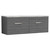Nuie Athena Anthracite 1200mm Wall Hung 2 Drawer Vanity Unit with Bellato Grey Laminate Worktop - ATH039LBG2