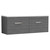 Nuie Athena Anthracite 1200mm Wall Hung 2 Drawer Vanity Unit with Sparkling White Laminate Worktop - ATH039LSW2