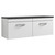 Nuie Athena Gloss White 1200mm Wall Hung 2 Drawer Vanity Unit with Sparkling Black Laminate Worktop - ATH041LSB2
