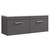 Nuie Athena Gloss Grey 1200mm Wall Hung 2 Drawer Vanity Unit with Sparkling White Laminate Worktop - ATH077LSW2