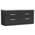Nuie Athena Charcoal Black 1200mm Wall Hung 4 Drawer Vanity Unit with Matt Carrera Marble Laminate Worktop - ATH047LCM2 Nuie Athena Charcoal Black 1200mm Wall Hung 4 Drawer Vanity Unit with Matt Carrera Marble Laminate Worktop - ATH047LCM2