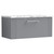 Nuie Deco Satin Grey 800mm Wall Hung Single Drawer Vanity Unit with Matt Carrera Marble Laminate Worktop - DPF296LCM thumbnail