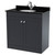 Nuie Classique Soft Black 800mm 2 Door Floor Standing Vanity Unit and Black Marble Top with Round Basin and 1 Tap Hole - CLC1426BR1