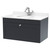 Nuie Classique Soft Black 800mm Single Drawer Wall Hung Vanity Unit and White Marble Top with Round Basin and 1 Tap Hole - CLC1496WR1