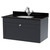 Nuie Classique Soft Black 800mm Single Drawer Wall Hung Vanity Unit and Black Marble Top with Round Basin and 1 Tap Hole - CLC1496BR1