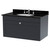 Nuie Classique Soft Black 800mm Single Drawer Wall Hung Vanity Unit and Black Marble Top with Round Basin and 3 Tap Holes - CLC1496BR3