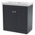 Nuie Classique Soft Black 800mm 2 Door Floor Standing Vanity Unit and 66mm Profile Basin without Tap Holes - CLC1426H