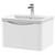 Nuie Lunar Satin White 600mm Single Drawer Wall Hung Vanity Unit and Ceramic Basin with 1 Tap Hole - LUN105A