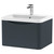 Nuie Lunar Soft Black 600mm Single Drawer Wall Hung Vanity Unit and Polymarble Basin with 1 Tap Hole - LUN1405