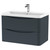 Nuie Lunar Soft Black 800mm 2 Drawer Wall Hung Vanity Unit and Polymarble Basin with 1 Tap Hole - LUN1404 thumbnail