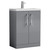 Nuie Arno Compact Satin Grey 600mm 2 Door Vanity Unit and Polymarble Basin - PAL031 Nuie Arno Compact Satin Grey 600mm 2 Door Vanity Unit and Polymarble Basin - PAL031