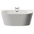 Georgia 1500mm x 750mm Round Double Ended Freestanding Back to Wall Bath with Tap Ledge Front View thumbnail