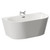 Georgia 1500mm x 750mm Round Double Ended Freestanding Back to Wall Bath with Tap Ledge Left Hand View thumbnail