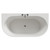 Georgia 1500mm x 750mm Round Double Ended Freestanding Back to Wall Bath with Tap Ledge View from Top