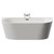 Georgia 1700mm x 800mm Round Double Ended Freestanding Back to Wall Bath with Tap Ledge View from Front
