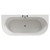Georgia 1700mm x 800mm Round Double Ended Freestanding Back to Wall Bath with Tap Ledge View from Top