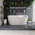 Georgia 1700mm x 800mm Round Double Ended Freestanding Back to Wall Bath with Tap Ledge Lifestyle Image thumbnail