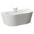 Georgia 1600mm x 750mm Round Double Ended Freestanding Back to Wall Bath with Tap Ledge Left Hand View