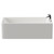 Ivy 1500mm x 740mm Right Hand Square Single Ended Freestanding Corner Fit Bath Front View
