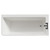 Ivy 1600mm x 740mm Right Hand Square Single Ended Freestanding Corner Fit Bath Side View