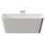 Palermo 1600mm x 750mm Square Double Ended Freestanding Back to Wall Bath Front View