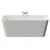 Palermo 1600mm x 750mm Square Double Ended Freestanding Back to Wall Bath Front View thumbnail