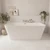 Palermo 1600mm x 740mm Square Double Ended Freestanding Back to Wall Bath Lifestyle Image thumbnail