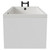 Summit 1700mm x 750mm 6 Jet Matt Black Flat Jet Single Ended Whirlpool Bath Side View