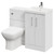Avant Satin White 1000mm Floor Standing Vanity Unit Toilet Suite with Slim Edge 1 Tap Hole Basin and 2 Doors with Polished Chrome Handles Right Hand View