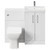 Avant Satin White 1000mm Floor Standing Vanity Unit Toilet Suite with Slim Edge 1 Tap Hole Basin and 2 Doors with Polished Chrome Handles Front View