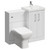 Avant Satin White 1000mm Floor Standing Vanity Unit Toilet Suite with Slim Edge 1 Tap Hole Basin and 2 Doors with Polished Chrome Handles Left Hand View