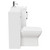 Avant Satin White 1000mm Floor Standing Vanity Unit Toilet Suite with Slim Edge 1 Tap Hole Basin and 2 Doors with Polished Chrome Handles Side View