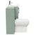 Avant Satin Green 1100mm Floor Standing Vanity Unit Toilet Suite with Slim Edge 1 Tap Hole Basin and 2 Doors with Polished Chrome Handles Side View