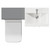 Avant Satin Grey 1000mm Floor Standing Vanity Unit Toilet Suite with 1 Tap Hole Basin and 2 Doors with Polished Chrome Handles View from Top