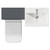 Avant Satin Anthracite 1000mm Floor Standing Vanity Unit Toilet Suite with 1 Tap Hole Basin and 2 Doors with Polished Chrome Handles View from Top