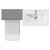 Avant Satin Grey 1100mm Floor Standing Vanity Unit Toilet Suite with 1 Tap Hole Basin and 2 Doors with Polished Chrome Handles View from Top