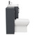 Avant Satin Anthracite 1100mm Floor Standing Vanity Unit Toilet Suite with 1 Tap Hole Basin and 2 Doors with Polished Chrome Handles Side View