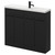 Napoli Combination Nero Oak 1000mm Floor Standing Vanity Unit with Slimline 1 Tap Hole Basin and 4 Doors with Matt Black Handles Right Hand View