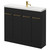 Napoli Combination Nero Oak 1000mm Floor Standing Vanity Unit with Slimline 1 Tap Hole Basin and 4 Doors with Brushed Brass Handles Right Hand View
