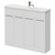 Napoli Combination Gloss White 1000mm Floor Standing Vanity Unit with Slimline 1 Tap Hole Basin and 4 Doors with Chrome Handles Right Hand View