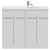 Napoli Combination Gloss White 1000mm Floor Standing Vanity Unit with Slimline 1 Tap Hole Basin and 4 Doors with Chrome Handles Front View