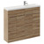 Napoli Combination Bordalino Oak 1000mm Floor Standing Vanity Unit with Slimline 1 Tap Hole Basin and 4 Doors with Chrome Handles Left Hand View