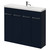 Napoli Combination Deep Blue 1000mm Floor Standing Vanity Unit with Slimline 1 Tap Hole Basin and 4 Doors with Chrome Handles Right Hand View