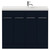 Napoli Combination Deep Blue 1000mm Floor Standing Vanity Unit with Slimline 1 Tap Hole Basin and 4 Doors with Chrome Handles Front View