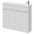 Napoli Combination Gloss White 1000mm Floor Standing Vanity Unit with Slimline 1 Tap Hole Round Basin and 4 Doors with Chrome Handles Right Hand View